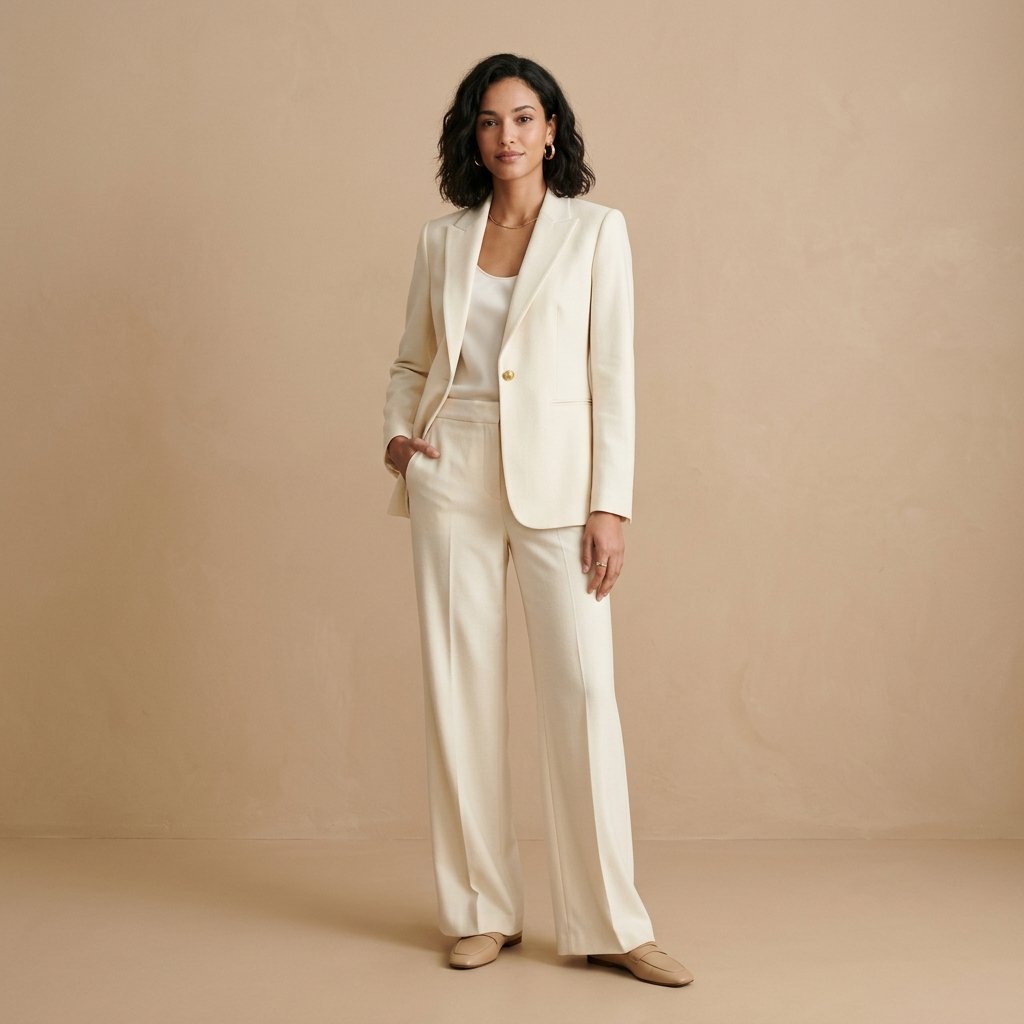 Cream Cotton Workwear Set
